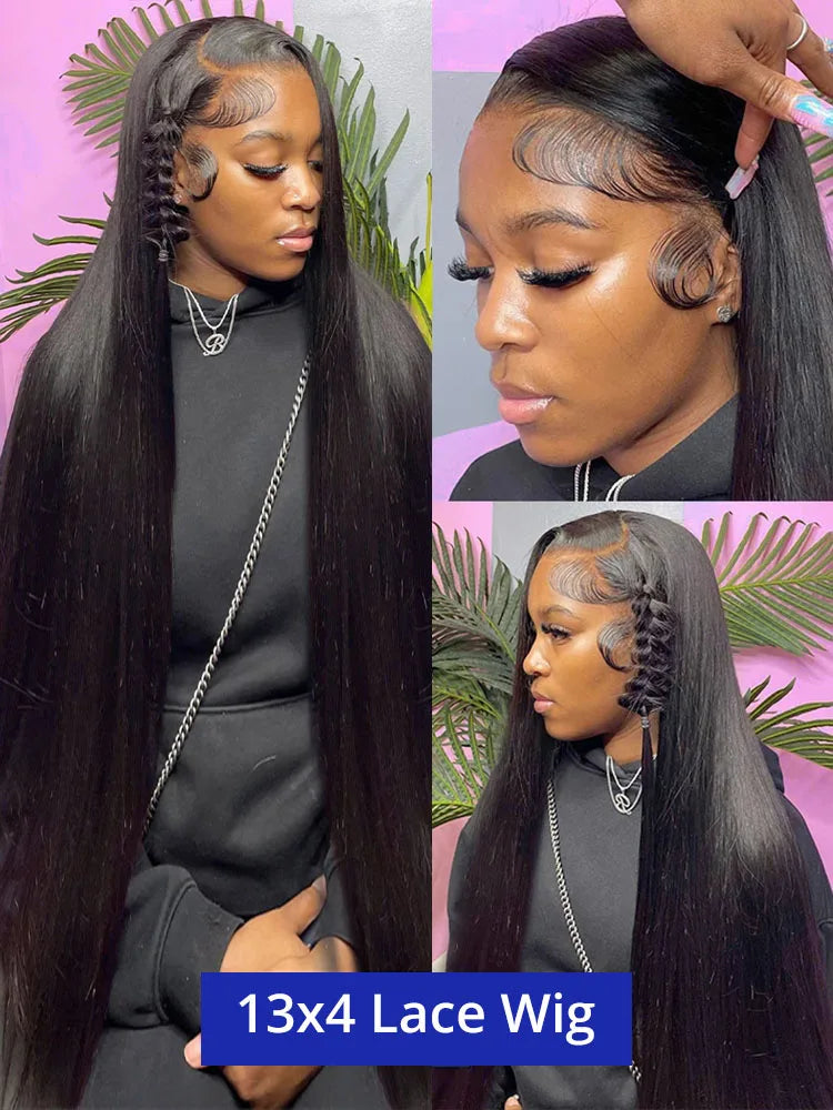 Vietnamese Raw 13X4 Lace Front Wigs For Black Women Remy 30 40 Inch Pre Plucked Bone Straight Human Hair Wigs 13X6 Hd Lace Frontal Wigs - TAVEN System LLC