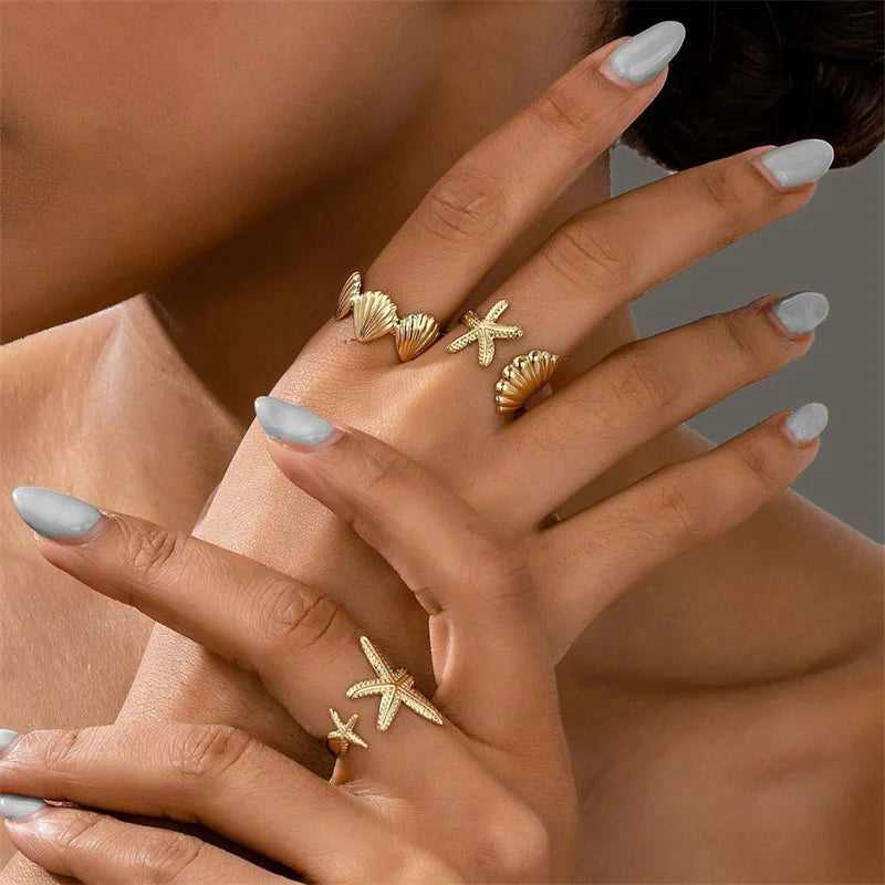 Fashion Geometric Knuckle Rings Set For Women Vintage Crystal Heart Gold Color Rings Girls Party Jewelry Accessories Gifts 2025 TAVEN System LLC