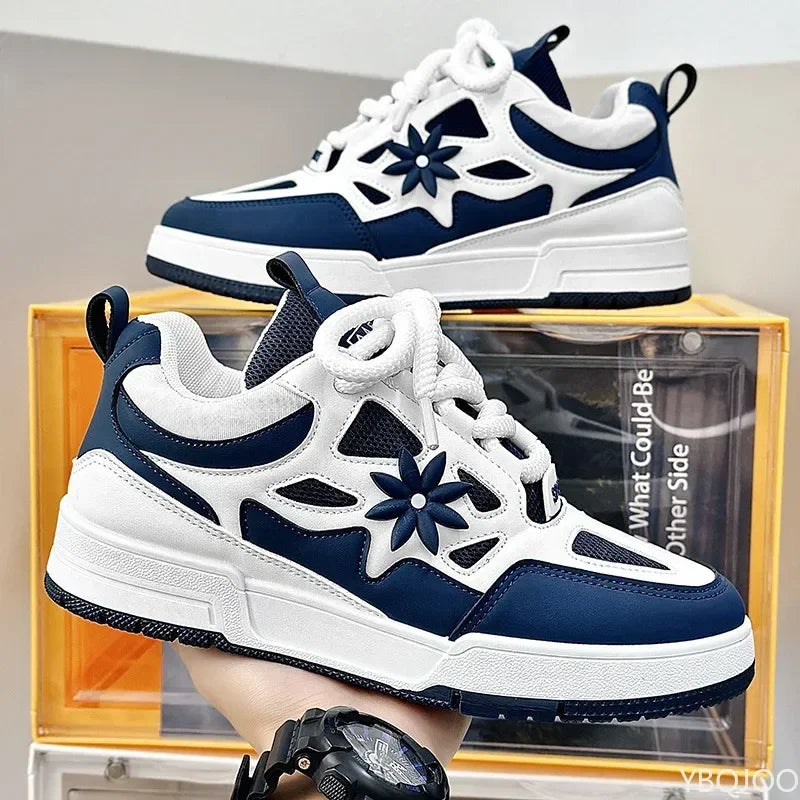 Men Thick Sole Platform Sneakers Breathable Casual Sports Shoes TAVEN System LLC