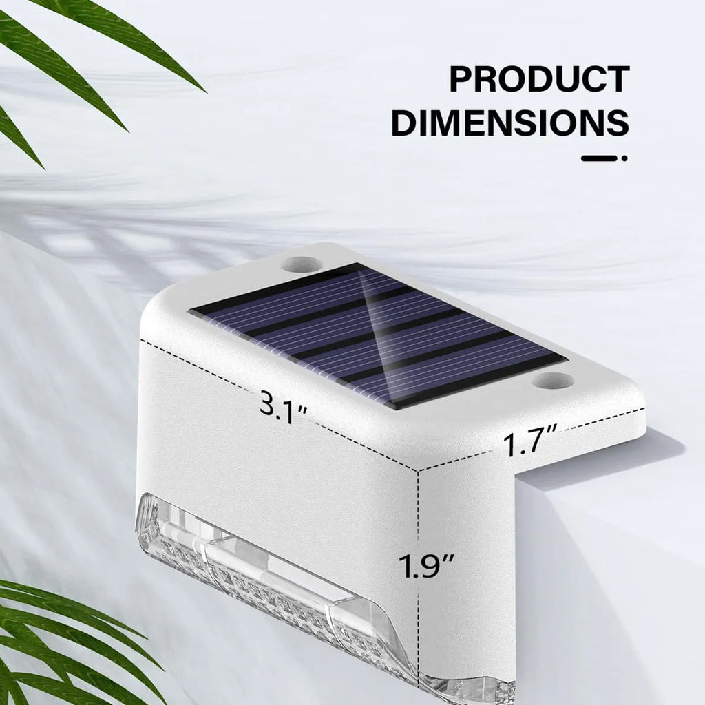 Waterproof solar LED deck step lights for outdoor stairs 4 pack