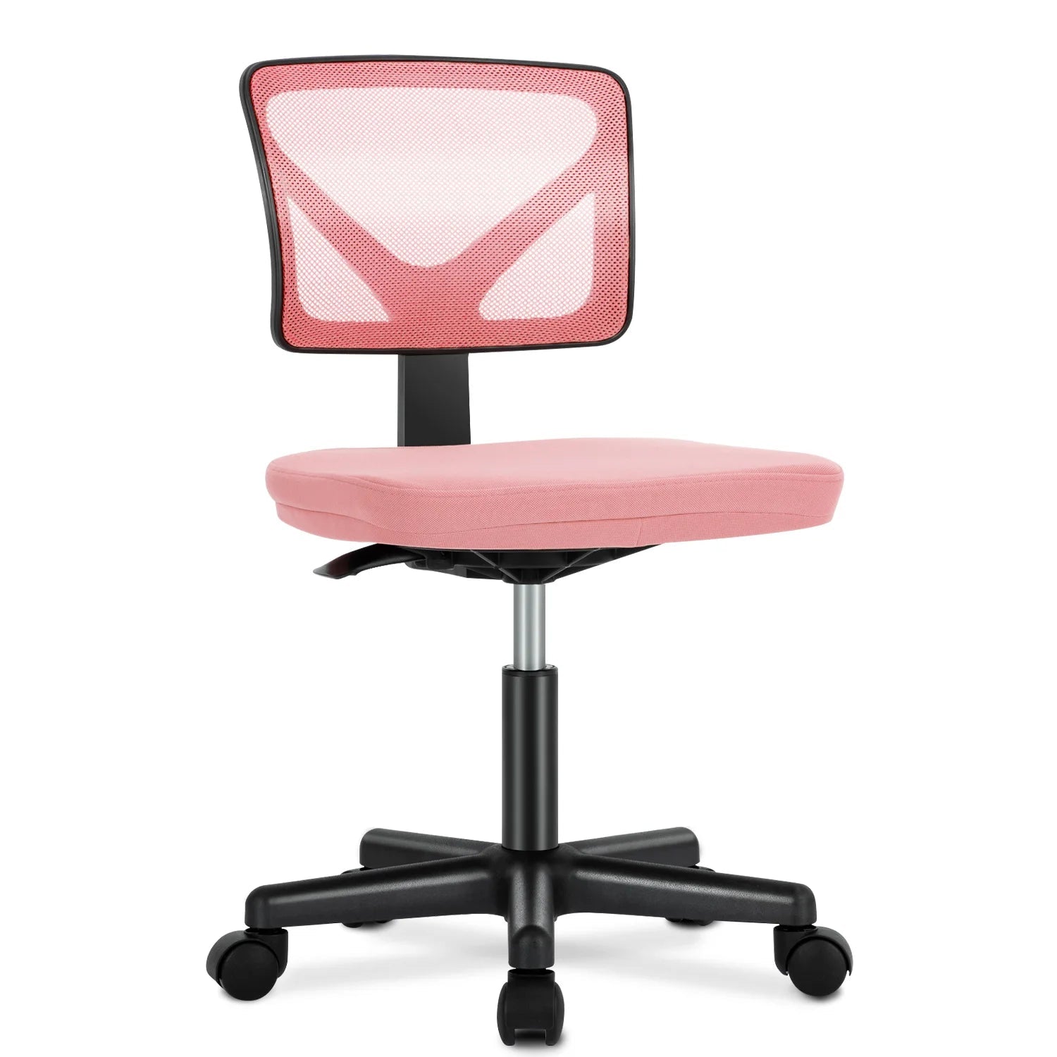 JHK Armless Mesh Office Chair with Lumbar Support and Wheels TAVEN System LLC