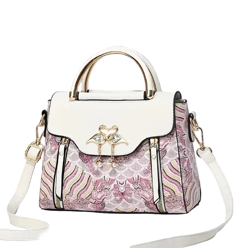 Women Printed PU Leather Shoulder Bag Crossbody Satchel Handbag TAVEN System LLC