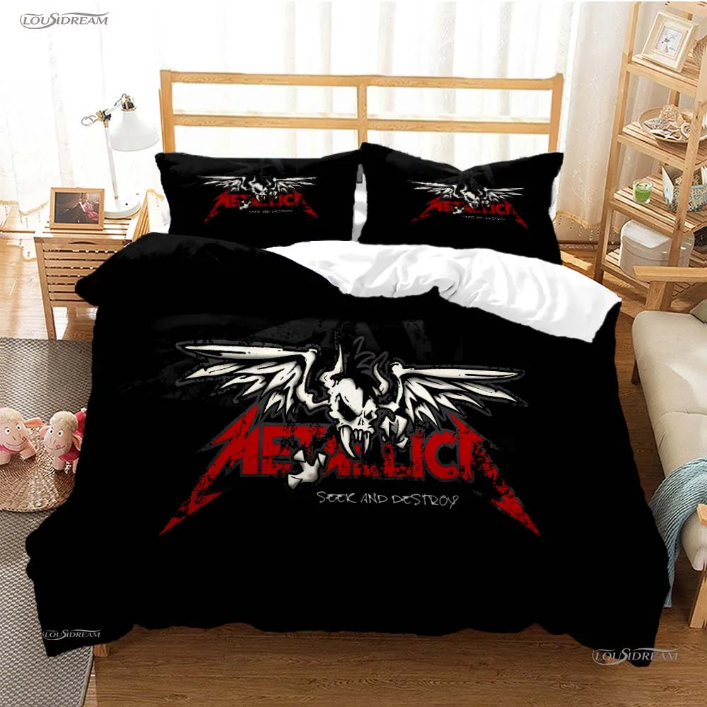 Heavy Metal Music Casal All Season Duvet Cover Comforter Bedding Sets Soft Quilt Cover and Pillowcases Single/Double/Queen/King TAVEN System LLC