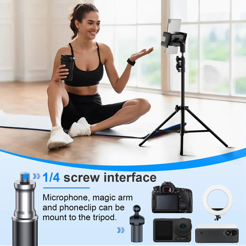 Xnyocn Tripod Floor Tablet Stand Adjustable Holder Mount Support for iPad Air Pro 12.9 Mini Xiaomi 4-13 Inch Lazy Holder Bracket TAVEN System LLC