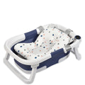 Foldable Baby Bath Tub with Bath Cushion Infant Tub with Thermometer Non-Slip Collapsible Baby Bathtub Newborn to Toddler TAVEN System LLC