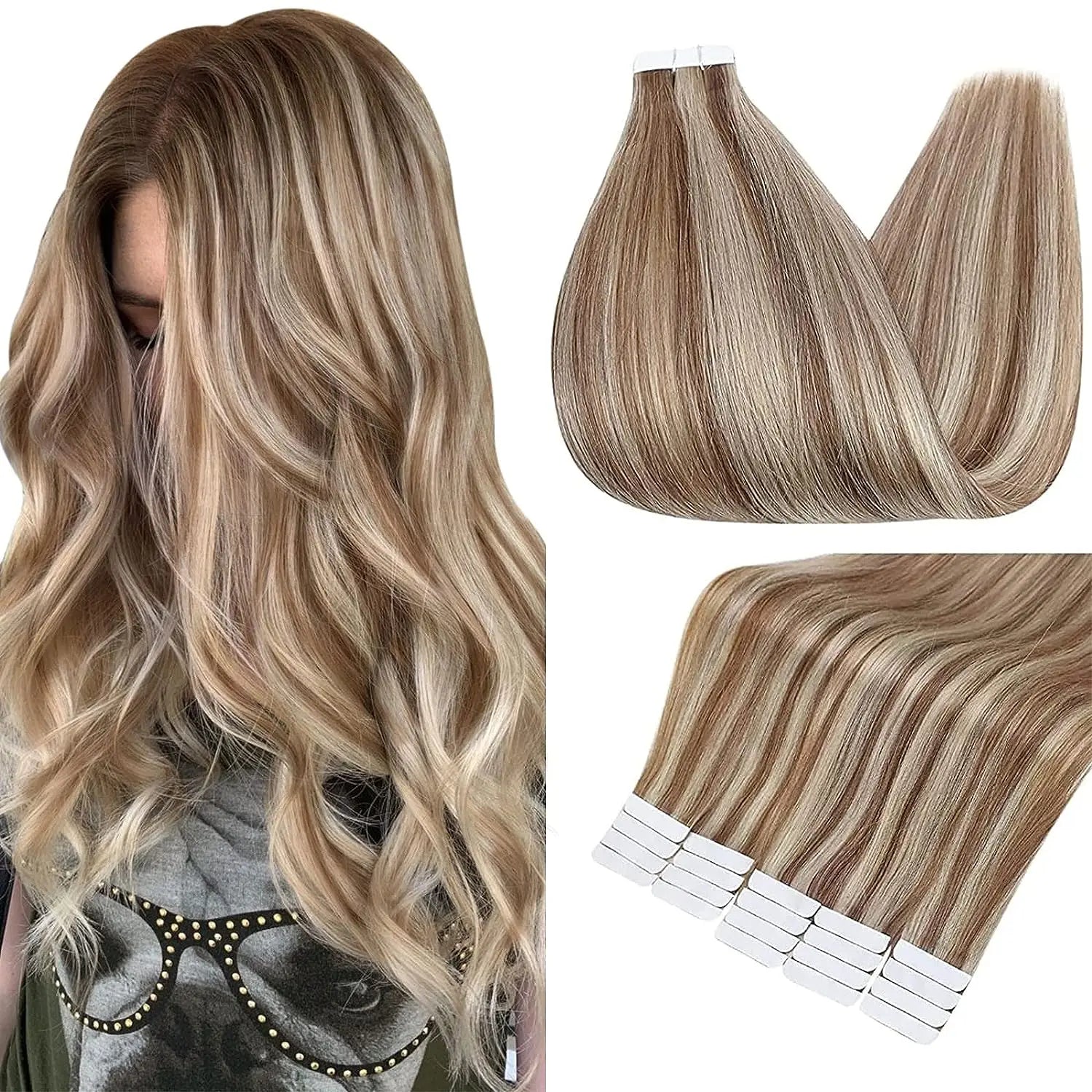 Shine Remy Straight Tape In Human Hair Extensions
