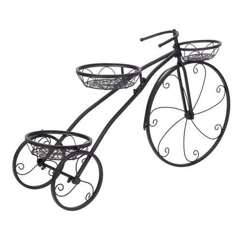 3 tier bicycle metal plant stand for garden flower pots display