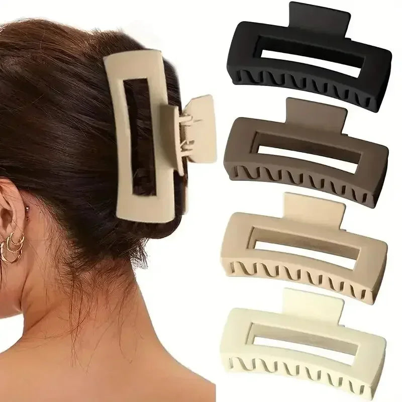 ‌4pcs Shark Jaw Hair Claw Clips | Extra-Large Non-Slip Hold for Thick Hair | Solid Color Hair Accessories Set, Ponytail Tools TAVEN System LLC