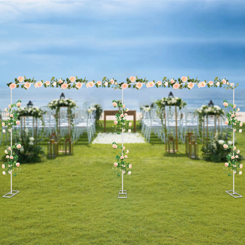 20x10ft Heavy Duty Backdrop Stand Kit - Wedding Event Carbon Steel Pipe Frame with Weighted Base for Weddings, Birthday Parties, Christmas Parties, Banquets, Anniversary Celebrations TAVEN System LLC
