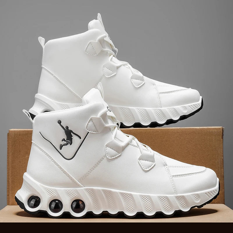 One pair of simple and fashionable mid-top basketball shoes. Thickened, soft, shock-absorbing, wear-resistant TAVEN System LLC