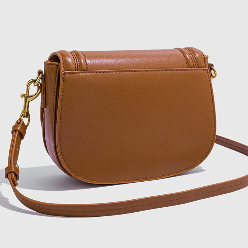 Women Wide Strap PU Shoulder Bag Underarm Baguette Crossbody Bag TAVEN System LLC