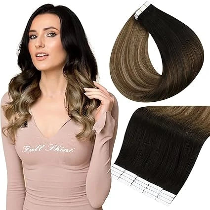Shine Remy Straight Tape In Human Hair Extensions