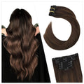 Color: T4/30, Length: 18 inches, Weight Per Package: 120g/Set - [16 Colors] Ugeat Clip in Hair Extensions Human Hair 14-22" Double Weft Remy Hair Full Head Clip in Extensions for Woman 7Pcs Taven