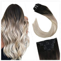 Color: T400/Burg, Length: 16 inches, Weight Per Package: 120g/Set - [16 Colors] Ugeat Clip in Hair Extensions Human Hair 14-22" Double Weft Remy Hair Full Head Clip in Extensions for Woman 7Pcs Taven