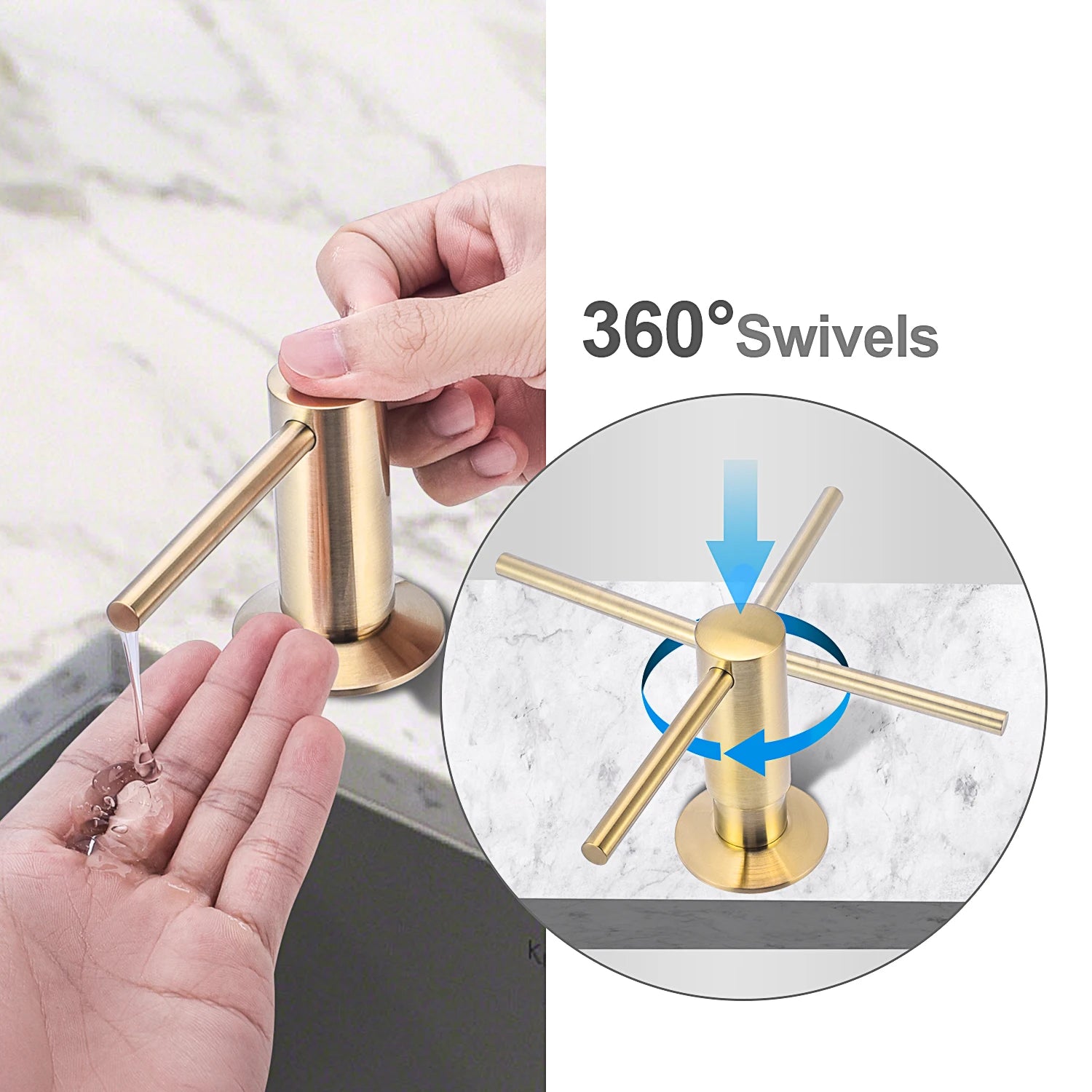 Samodra Black Liquid Soap Dispensers Brass Pump Head With 500ML PE Bottle Build in Dispenser soap For kitchen accessories TAVEN System LLC