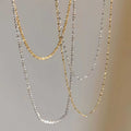 S925 Sterling Silver 18K Gold-Plated Sparkling Starry Sky Necklace For Women Taven
